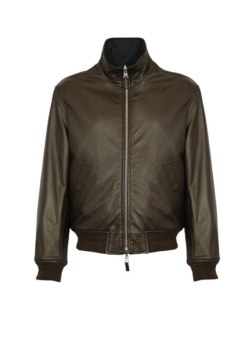 Giubbotto reversibile Tobia in pelle e nylon LEATHER AUTHORITY | TOBIA REVERSIBLE06